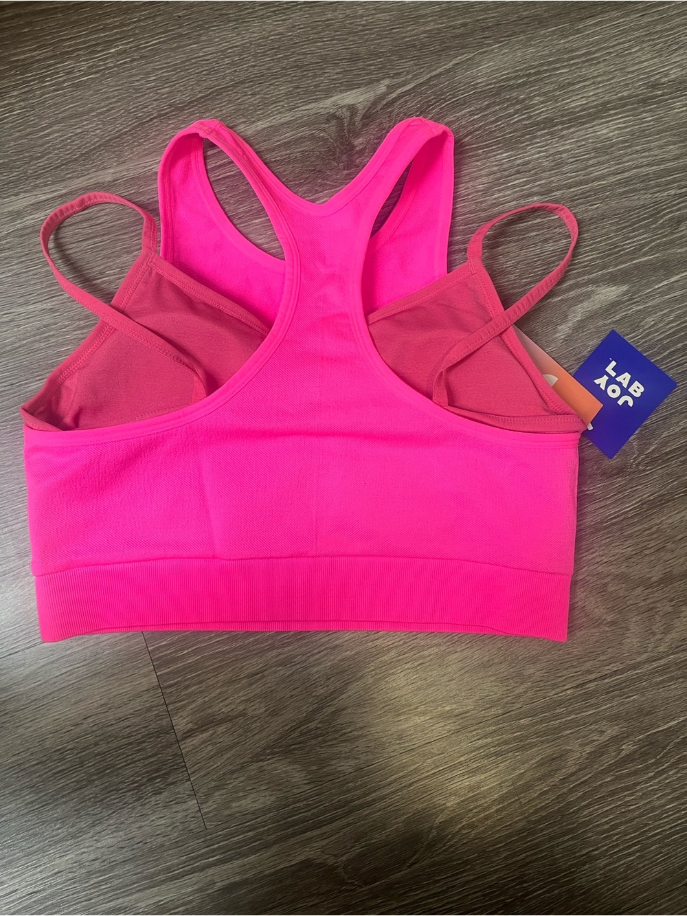 NWT JoyLab Vibrant Pink Racerback Sports Bra sz L